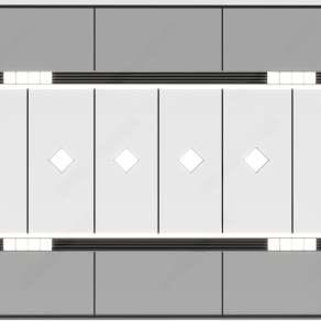 现代蜂窝大板吊顶3D模型下载